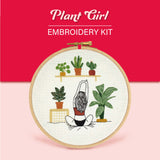 Plant Girl Embroidery Kit