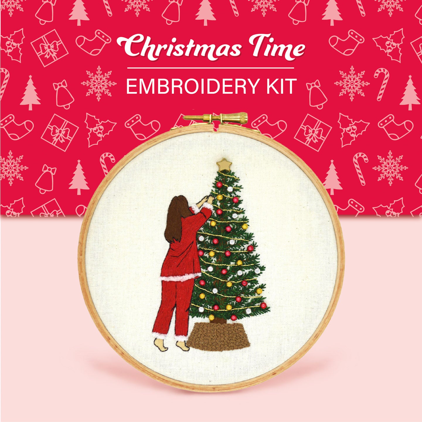 Christmas Time Embroidery Kit