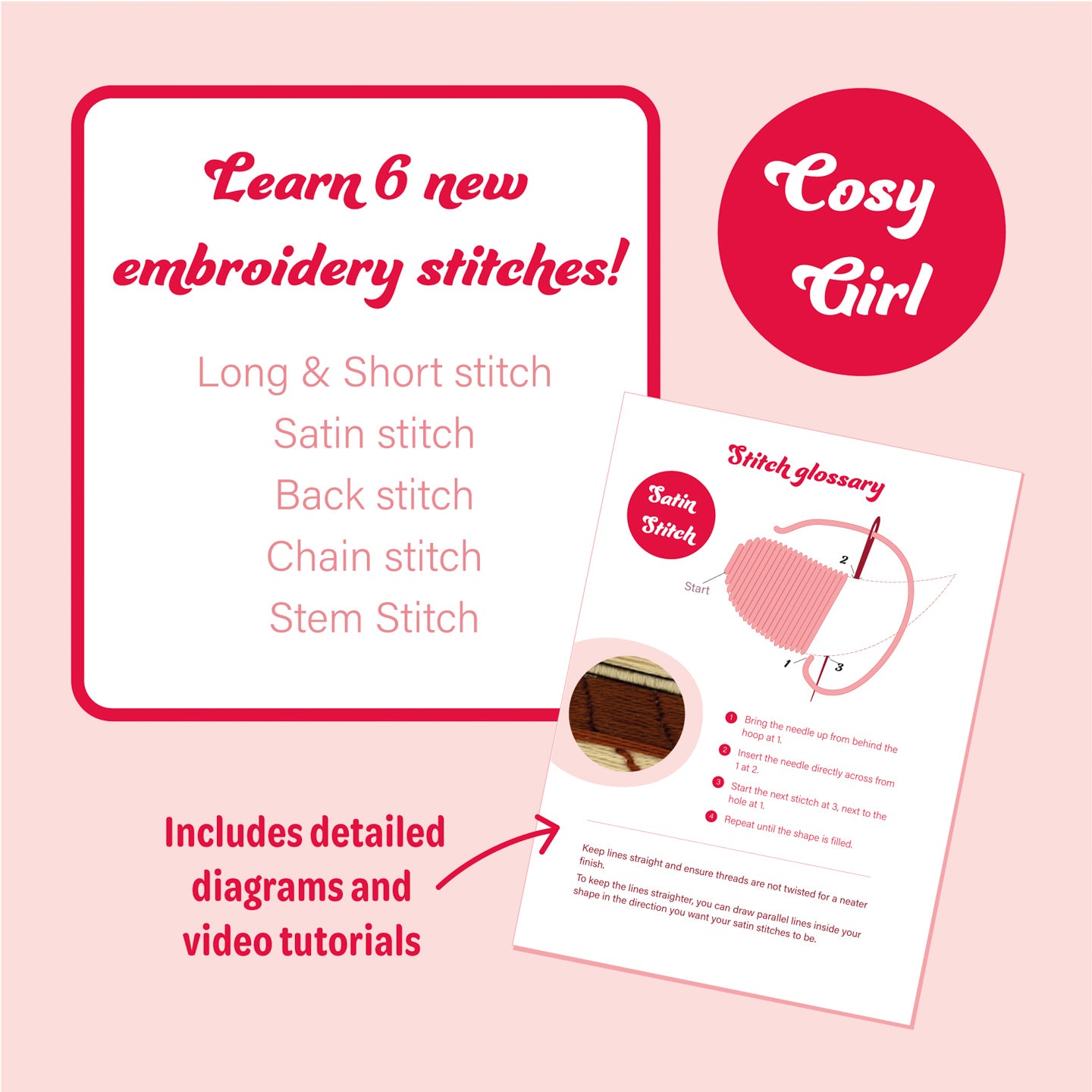 Cosy Girl Digital Embroidery Pattern