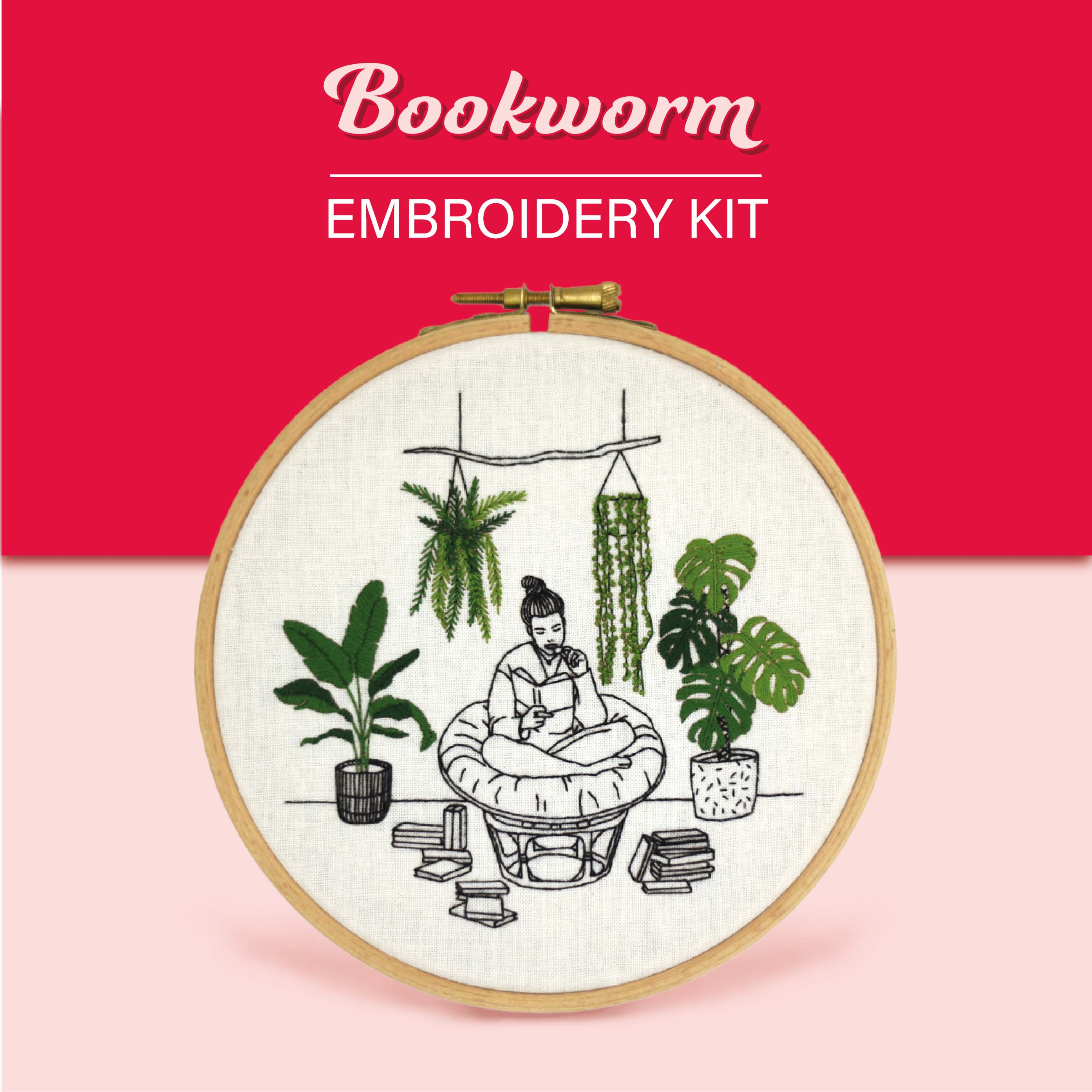 Bookworm Embroidery Kit