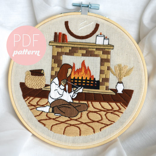 Cosy Girl Digital Embroidery Pattern