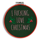 I Love Christmas Digital Embroidery Pattern