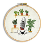 Plant Girl Digital Embroidery Pattern