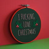 I Love Christmas Digital Embroidery Pattern