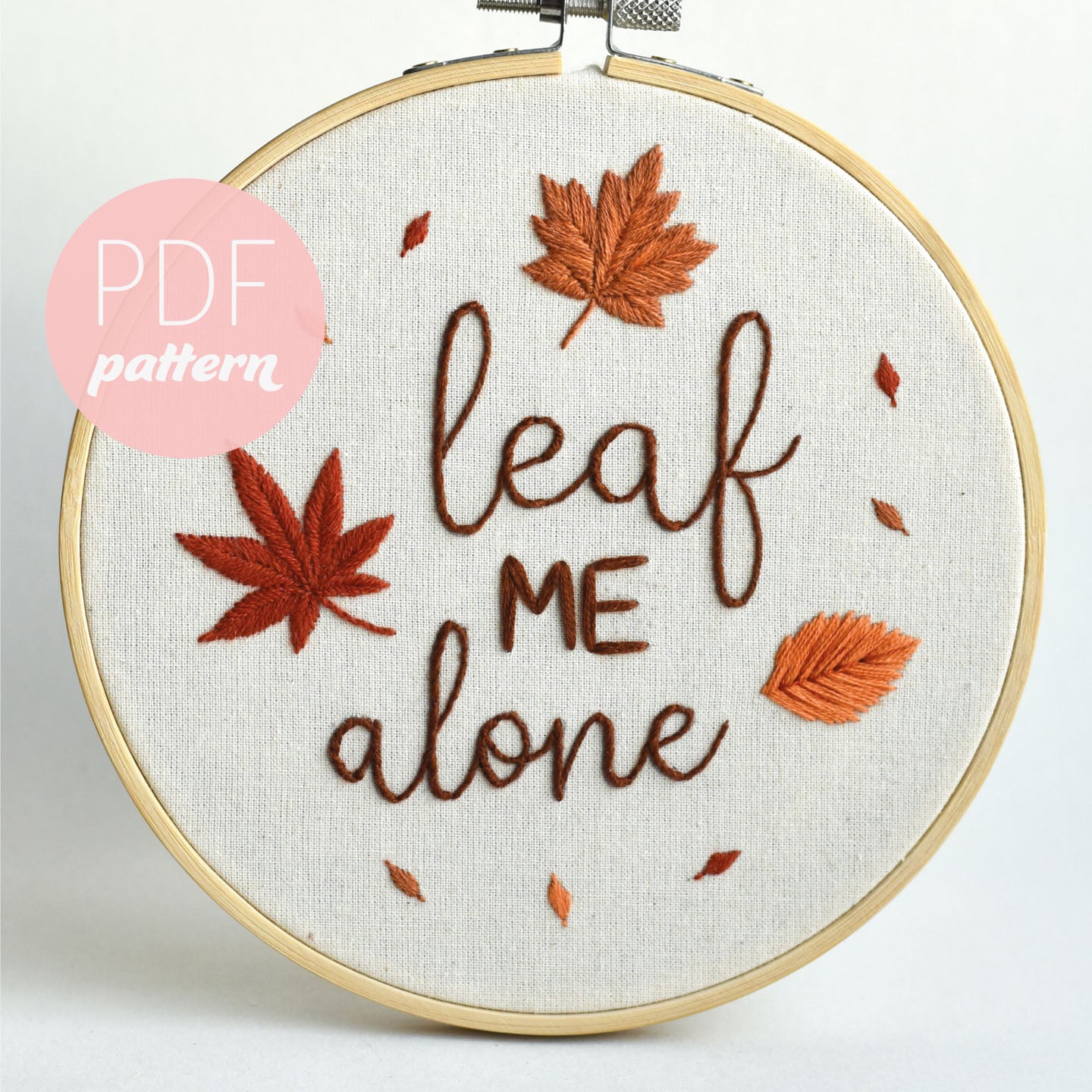 Leaf Me Alone Digital Embroidery Pattern