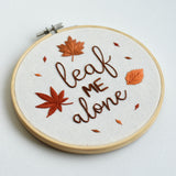 Leaf Me Alone Digital Embroidery Pattern