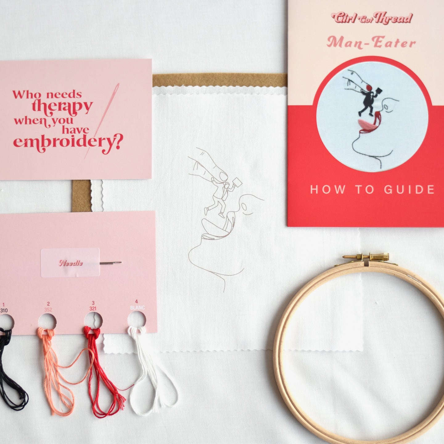 Man-Eater Embroidery Kit