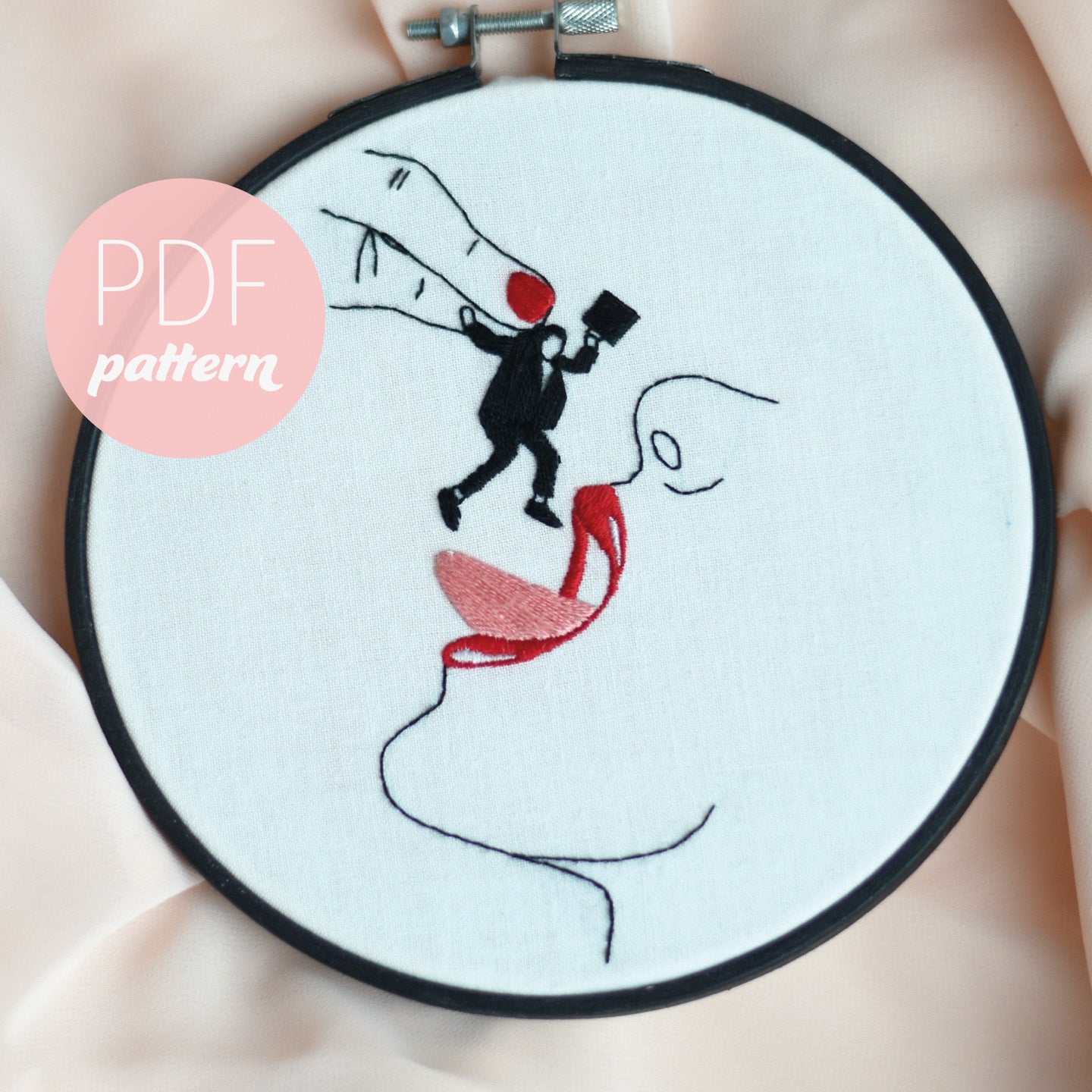 Man-Eater Digital Embroidery Pattern