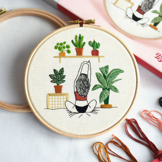 Plant Girl Embroidery Kit