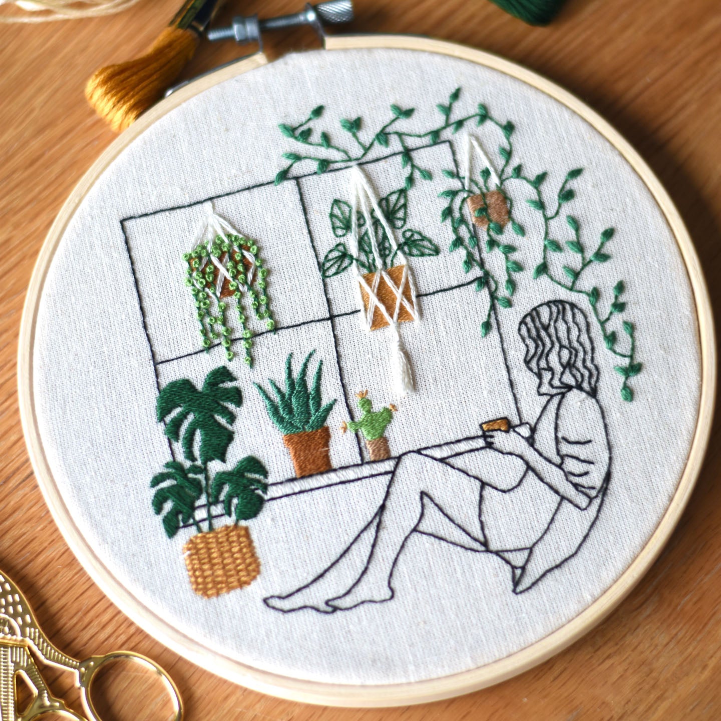 Plant Mom Digital Embroidery Pattern