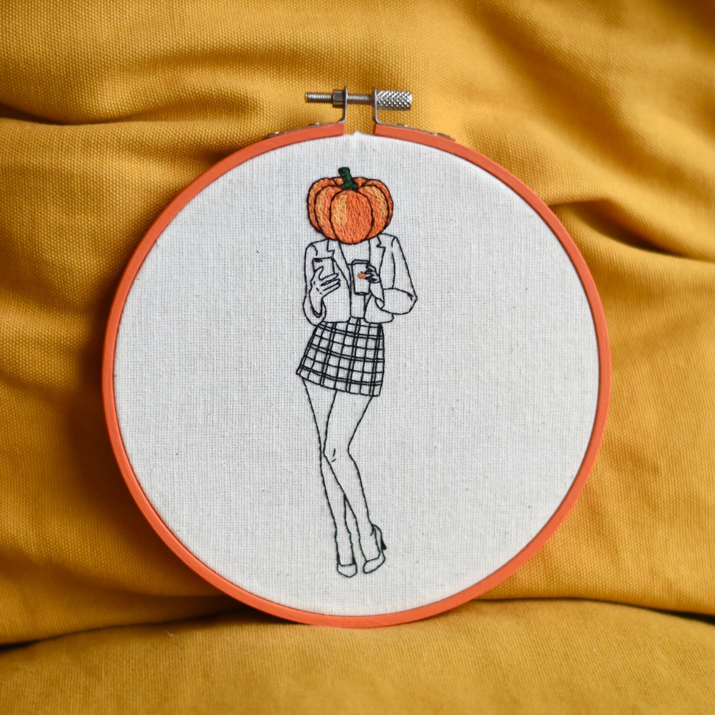 Pumpkin Spice Digital Embroidery Pattern