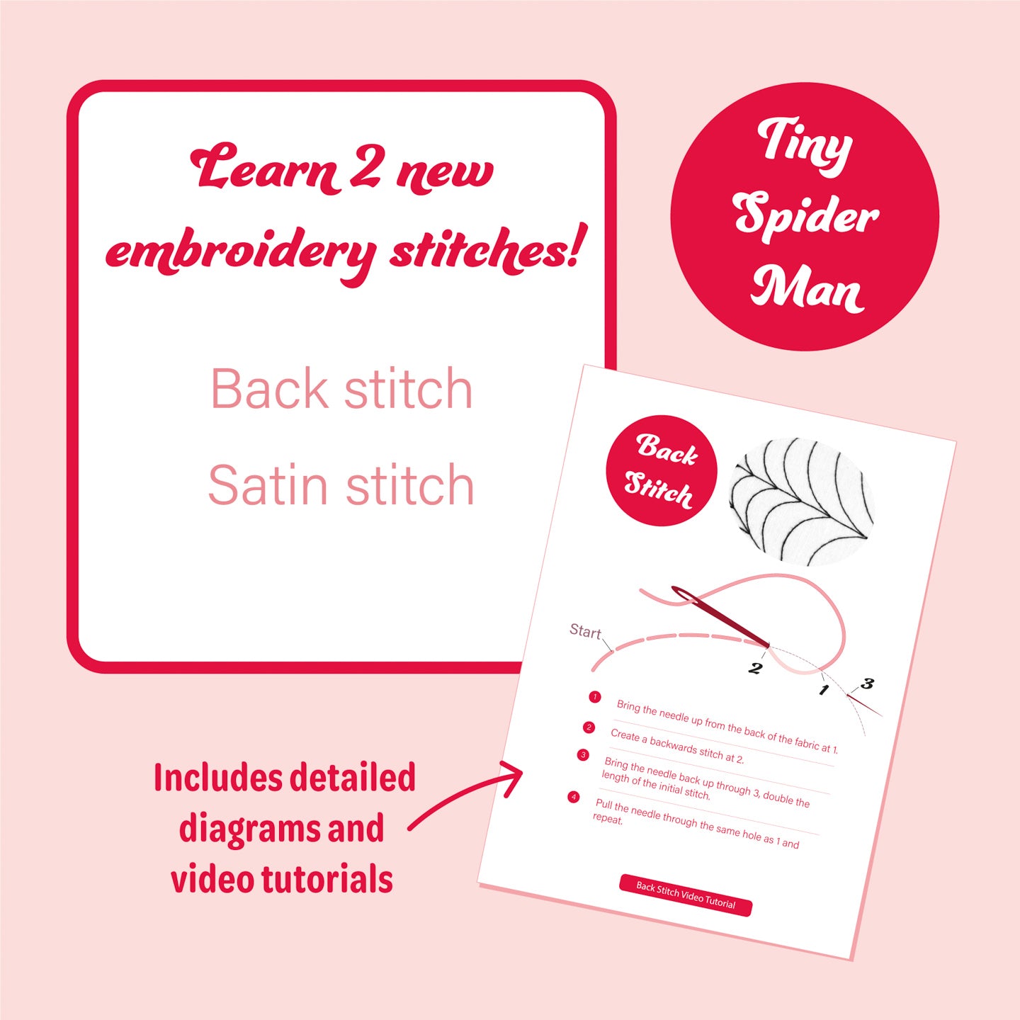 Tiny Spider Man Digital Embroidery Pattern